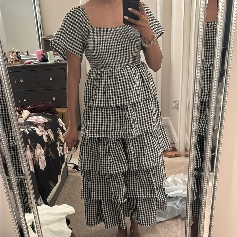 Nobody’s Child Rosalia tiered Gingham Dress